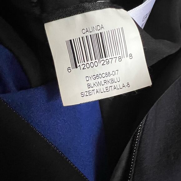 BCBG MAXAZRIA Calinda One Shoulder Ruffle Tiered Black Dress Sz 8 Cocktail Party - Picture 5 of 6